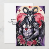 Baphomet Gothic Valentine's Day Love Feestdagenkaart (Voorkant / Achterkant)