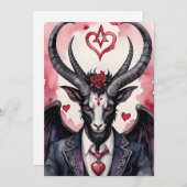 Baphomet Gothic Valentine's Day Love Feestdagenkaart (Voorkant / Achterkant)