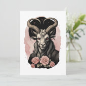 Baphomet Gothic Valentine's Day Love Feestdagenkaart (Staand voorkant)