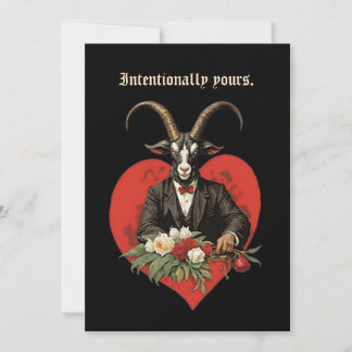 Baphomet gotische Valentijnsdag intentie Feestdagenkaart