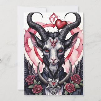 Baphomet gotische Valentijnsdag liefde Feestdagenkaart