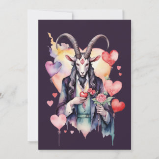 Baphomet gotische Valentijnsdag liefde Feestdagenkaart