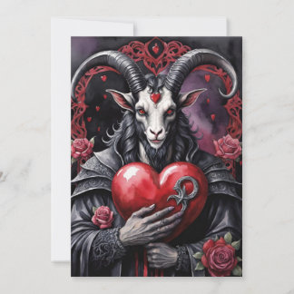 Baphomet Gotische Valentijnsdag Liefde Feestdagenkaart