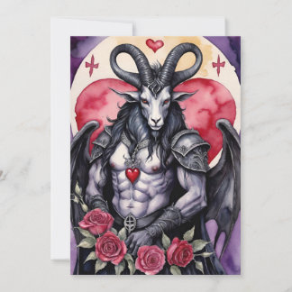Baphomet Gotische Valentijnsdag Liefde Feestdagenkaart