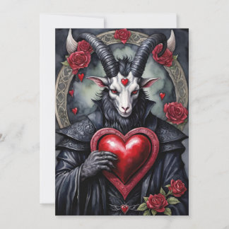 Baphomet gotische Valentijnsdag liefde Feestdagenkaart