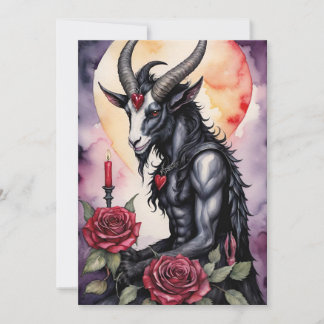 Baphomet Gotische Valentijnsdag Liefde Feestdagenkaart