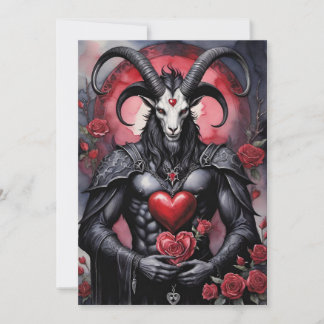 Baphomet gotische Valentijnsdag liefde Feestdagenkaart