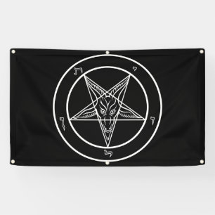 Baphomet grand 3' bannière d'Extérieur-Qualité 