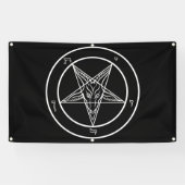 Baphomet grand 3' bannière d'Extérieur-Qualité de (Horizontal)