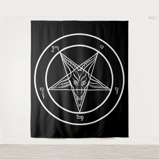 Baphomet HUGE Tapestry 88 x 104 inch Wandkleed (Voorkant)