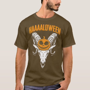 Baphomet Luiheid Halloween Kostuum Griezelen Goth T-shirt