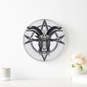 Baphomet Monochrome Tête de chèvre Horloge (Maison)