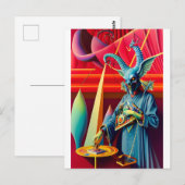 Baphomet neemt het aas fantasie briefkaart (Voorkant / Achterkant)