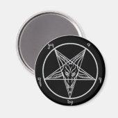 Baphomet noir gros aimant (Recto/Verso)