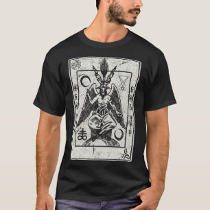 Baphomet Occult Satan Goat Head Devil Tarot Card D T-shirt