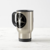 Baphomet Old Style-Mok met twee kanten Reisbeker (Voorkant links)