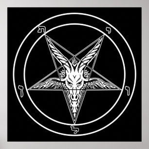 Baphomet Old Style-Poster - vierkant met 2,5 m Poster