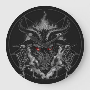 Baphomet Pentagram Black Metal Grote Klok