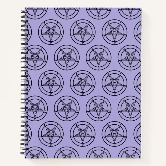 Baphomet Pentagram Lavendel Satanic Notitieboek (Voorkant)