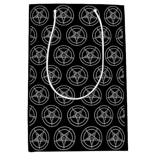 Baphomet Pentagram Medium Cadeauzakje (Voorkant)