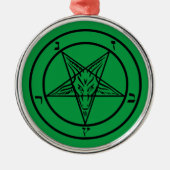 Baphomet Pentagram Metalen Ornament (Voorkant)