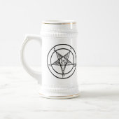 Baphomet Pentagram Satanic Beer Stein Bierpul (Links)
