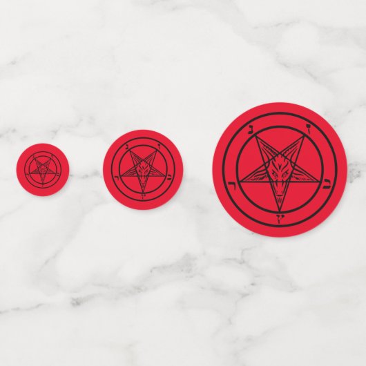 Baphomet Pentagram Satanic Confetti (Derrière)