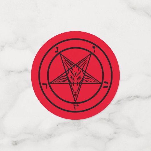 Baphomet Pentagram Satanic Confetti (Petit recto)