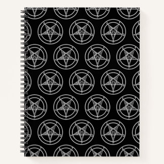 Baphomet Pentagram Satanic Spiral Notitieboek
