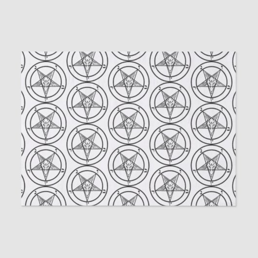 Baphomet Pentagram Satanic Tissuepapier (Voorkant)