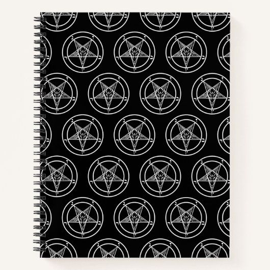 Baphomet Pentagram Satanique Carnet Spiral (Devant)
