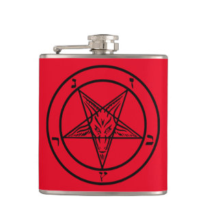 Baphomet Pentagram Satanische kolf Heupfles
