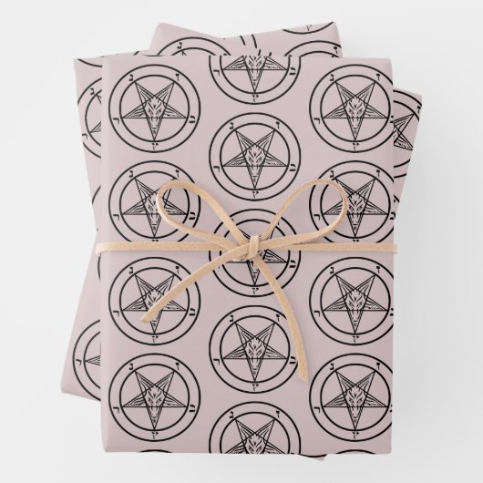Baphomet Pentagramme Papier Satanique (En situation)