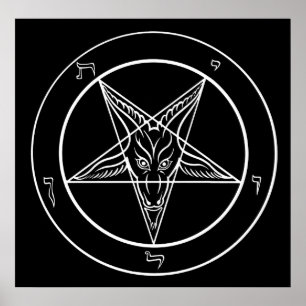 Baphomet Poster - 2,00 m vierkant