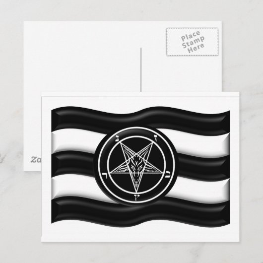 Baphomet Pride Flag Briefkaart (Voorkant / Achterkant)