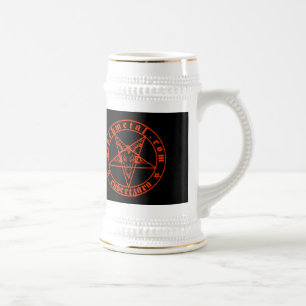 Baphomet Red Beer Stein Bierpul