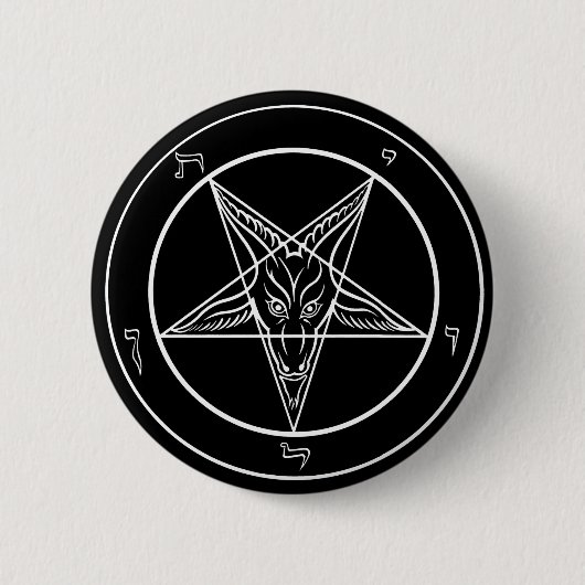 Baphomet Ronde Button 5,7 Cm (Voorkant)