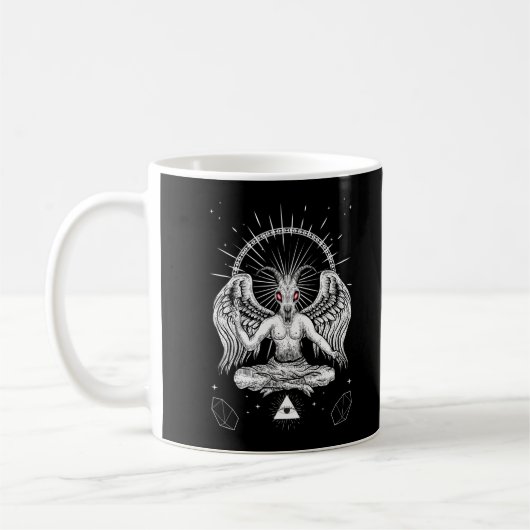 Baphomet Satanic Goat Wings Devil Gothic Koffiemok (Links)