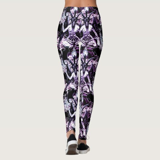 Baphomet Satanic Gothic Devil Leggings (Achterkant)