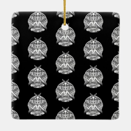 Baphomet Satanic Keramisch Ornament (Achterkant)