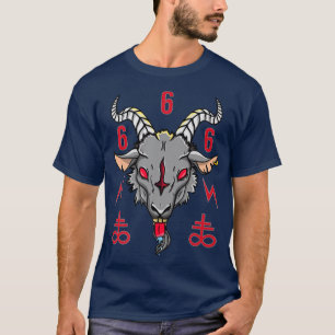 Baphomet Satanic Pentagram Atheïstische satanisme T-shirt