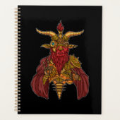 Baphomet Satanisme Steampunk Black Goat Hail Satan Planner (Voorkant)