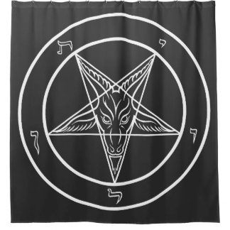 Baphomet Sigil CoS 6' Ritual Chamber Drape or Douchegordijn