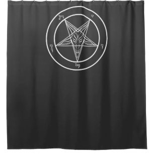 Baphomet Sigil CoS 6' Ritueel Kamer Gordijn of