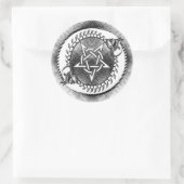 Baphomet sigil-ronde sticker (Tas)