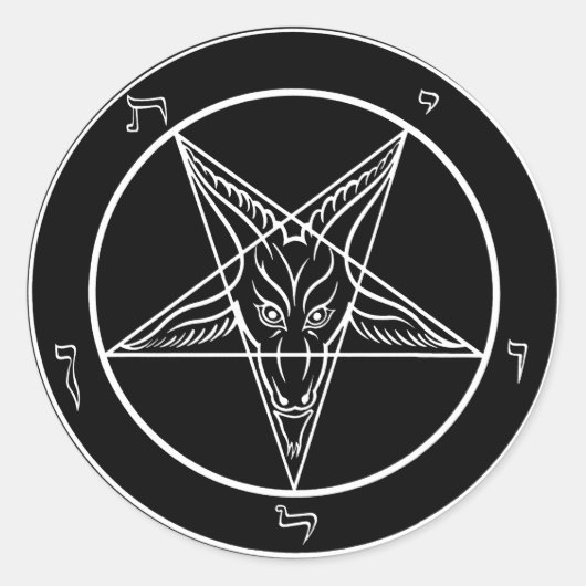 Baphomet-Stickers Ronde Sticker (Voorkant)