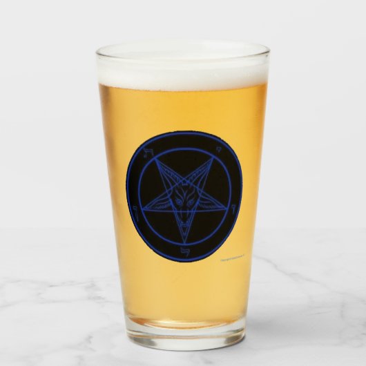 Baphomet Verre noir et bleu (Devant (rempli))