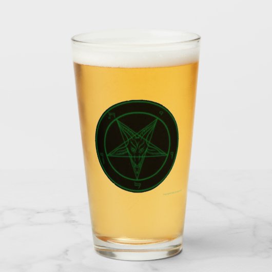 Baphomet Verre noir et vert (Devant (rempli))