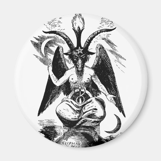 Baphomet, zwart magneet (Voorkant)