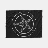 Baphometdeken 30x40 fleece deken (Voorkant (Horizontaal))
